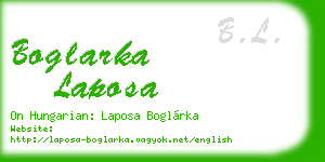 boglarka laposa business card